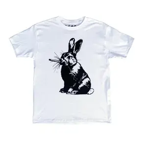 Trendy Cool Rabbit Smoking Bunny Graphic T shirt