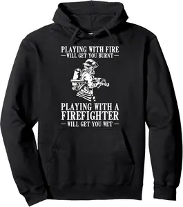 Funny Firefighter Design For Men Women Firemen Firefighter Pullover Hoodie
