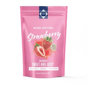 Natural Dried Strawberry Snack (3.5 oz  100g), Premium Soft & Chewy Thai Fruit, Sweet & Tangy, Vegan Gluten-Free, No Added Sugar, Everyday Snack
