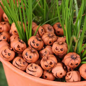 Miniature Pumpkin Ornament, 40pcs/set Creative Garden Bonsai Decoration, Office Desk Decoration Pumpkin, Halloween Gifts, Home Micro Garden Path Decoration