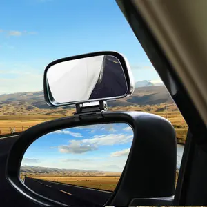 Car Blind Spot Mirror, Rectangular HD Glass Wide Angle Rearview Mirror, Adjustable 360 Degree Training Car Backup Mirror for New Drivers