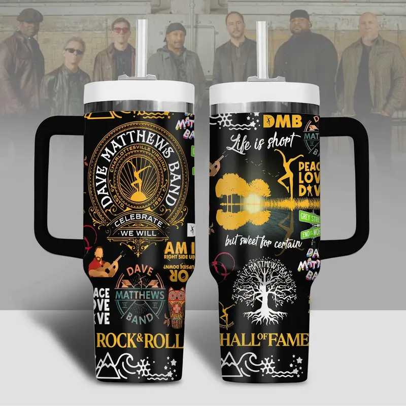 Da...ve Ma..t...th...ews Music 40 oz 30 oz Tumbler With Handle