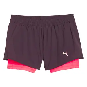 PUMA Womens Run Ultraweave 2-In-1 Velocity Shorts Casual Bottoms Casual - Purple