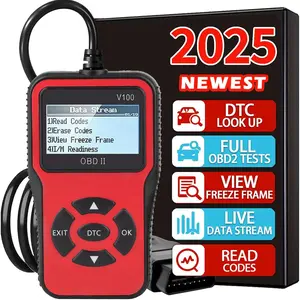 V100 OBD2 Diagnostic Diagnostic Tool Tool, Code Reader, Engine Light Diagnostic Tool, Battery Voltage Tester, for OBD2 Cars & Trucks Since 1996