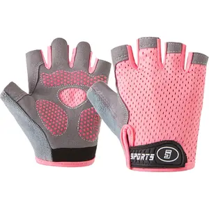 F-HBL13  Kids Fingerless Cycling Gloves Non-Slip Bike Gloves for Youth Girls Boys 3-14T, Breathable Gloves for Skating Scooter