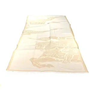Pre-owned BURBERRY Wool Small Leather Goods Cotton Cashmere Scarf