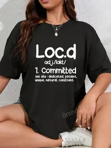 100% Cotton 100% cotton Funny Loc'd Definition Dreadlocks Black Women Girls T-Shirt women graphic shirts