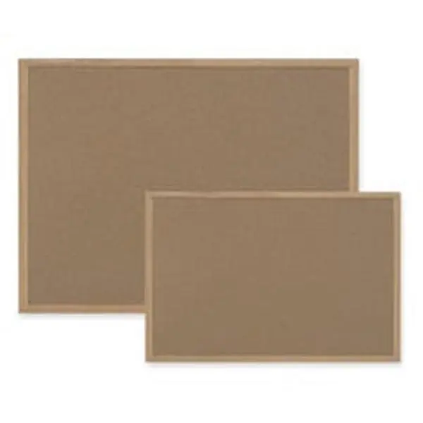 Bi-silque Self-Healing Cork Board with MDF Frame, 100% Recycled Material, 30% Post-Consumer Material, 2ft x 3ft Brown Visual Communication Board for Office Presentation Supplies, 100 Percent Recycled Material