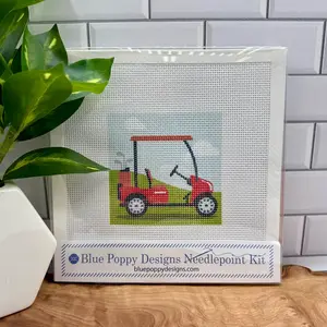 Golf Cart Needlepoint Kit