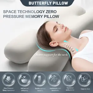 Memory Form Neck Pillow,Stress Relief, Cervical-Friendly, Paired with Cooling Fabric,cervical support,ergonomic pillow,sidesleeper pillow