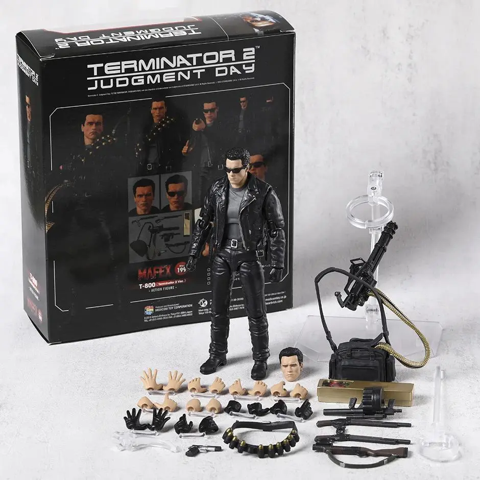 MAFEX No.199 Terminator 2: Judgement Day T-800 Action Figure PVC Collection Model Toys Gift