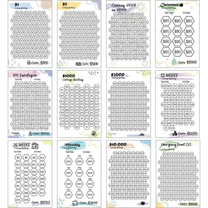 Jar tin  Sticker,Multiple Savings Challenges  Label Decal for Piggy  Box, Budget Planner Sticker for Planners,  Journals (Sticker only), Small