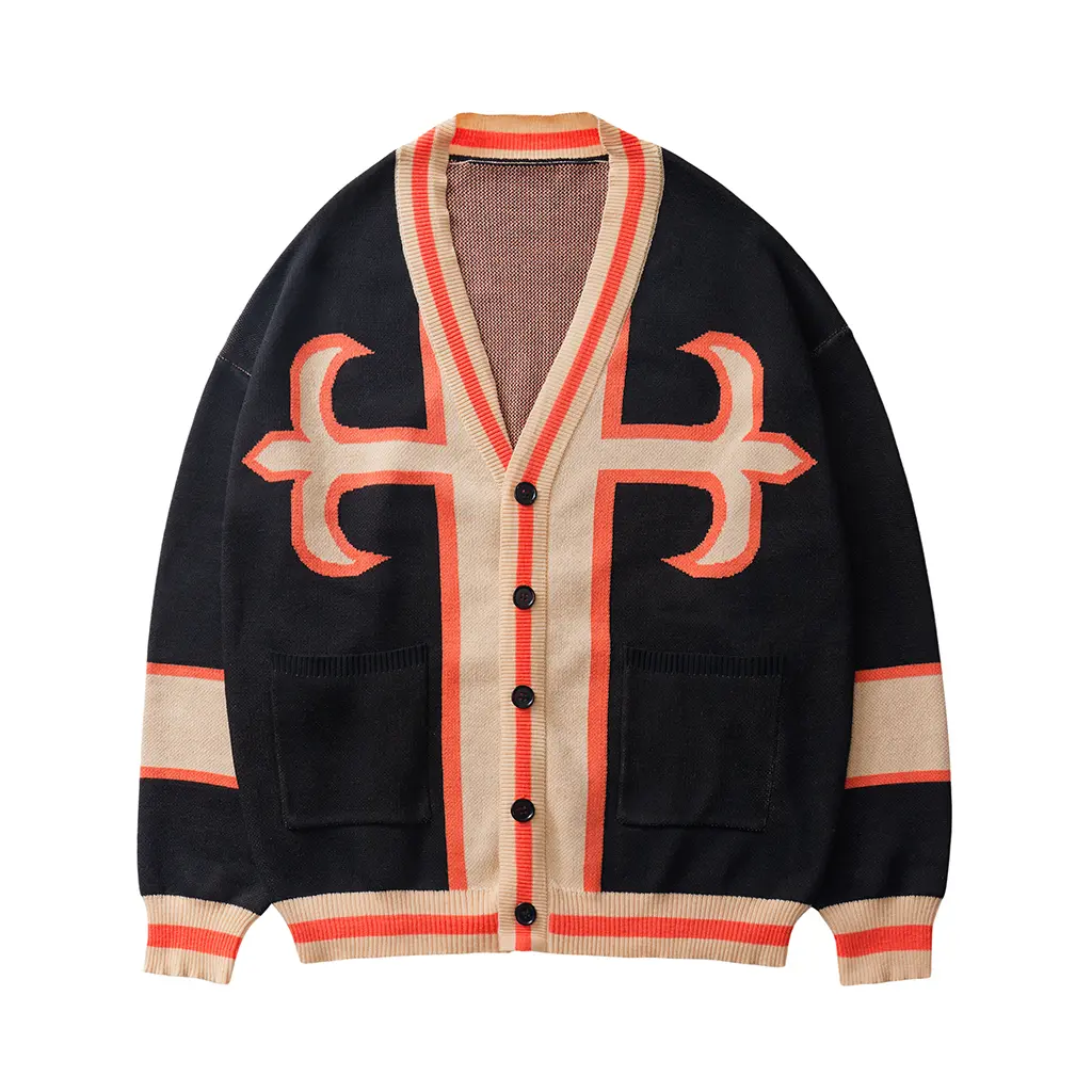Men’s Guido Mista Cosplay Knit Cardigan Sweater Jacket JoJo Bizarre Adventure Unisex