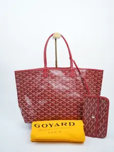 Pre-owned Goyard coated canvas Tote Bags Goyardine Saint Louis PM Red