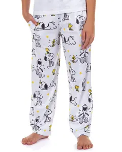 Peanuts Pajamas Kids Snoopy and Woodstock Laughing Lounge Bottoms Pj Pants