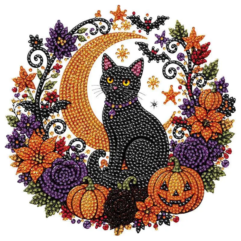 Moon and Cat 25x25cm (chain length 25cm)