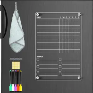 Chore Chart for  Teens Adult Family, Clear Dry Erase  Chore Chart for Fridge, Responsibility  Chore Board for Refrigerator 12"x8" Daily/Weekly  White Board