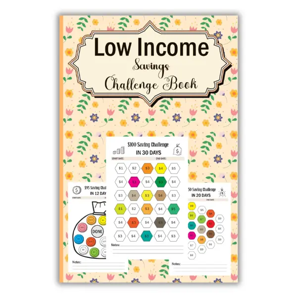 Summer Spring Gift Low Income Savings Challenge Book 2025: Simple challenges that will help you save money from $50 to $500 and between $1,000 and $10,000. Supercharge Your Low Income Finances