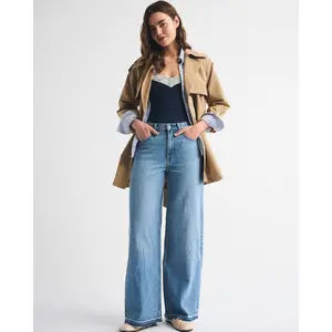 Abercrombie & Fitch High Rise Wide Leg Jean