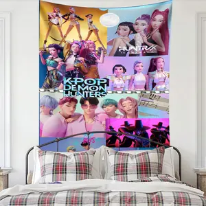 Cute Anime Wall Tapestry, Sweet and Adorable Style, Perfect for Living Room Bedroom Dormitory, High-Quality Home Decor, Tapestry Wall Hanging