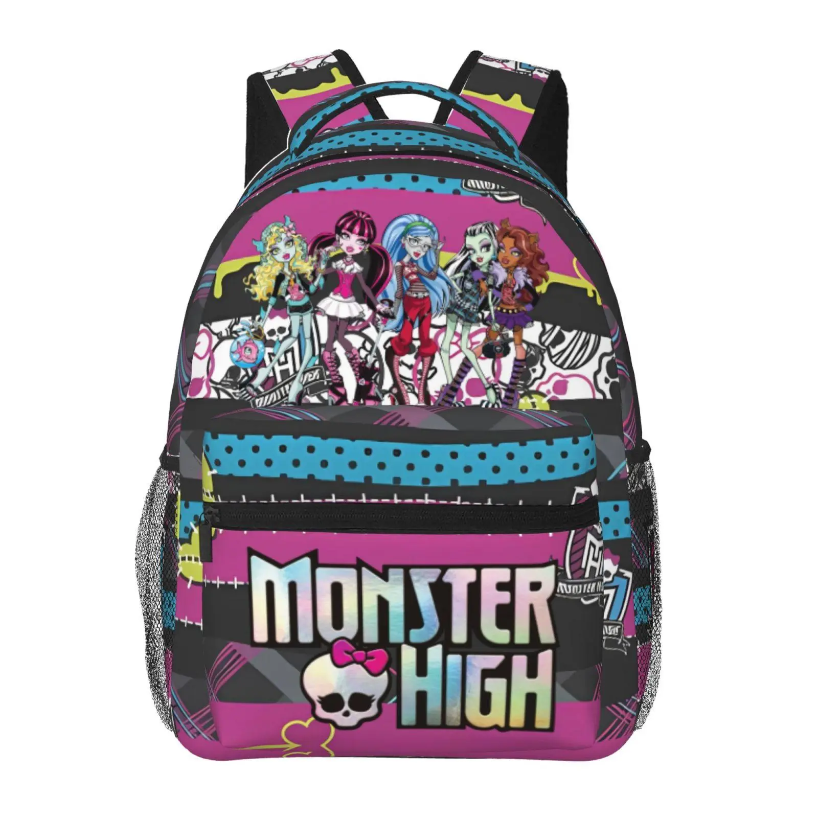 Monster high Backpack for Girls Women Monster high dolls Teen Girls Backpack Fashion Print Bookbag for School Work Travel