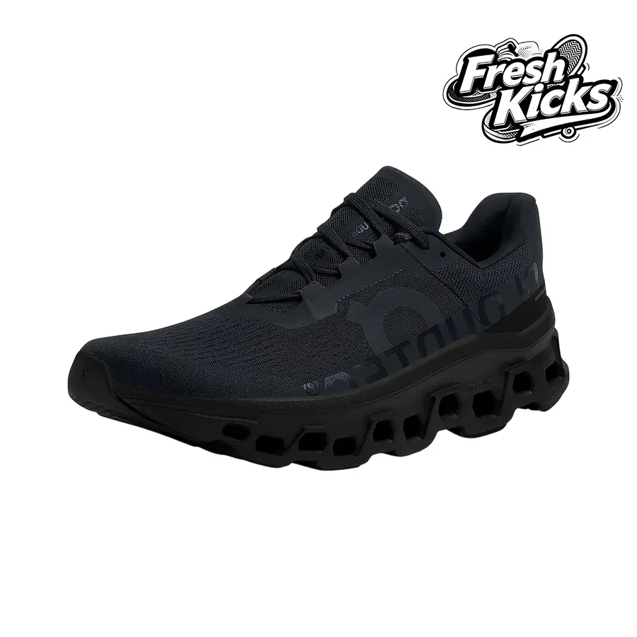 On Running CloudmonsterAll Black– Men's Lifestyle Sneakers – shoes for man  - Running Shoes, Lightweight Shock-Absorbing Comfort, Breathable Everyday Fit, Gym Training to Street Casual Wear - back to school - 61.99025