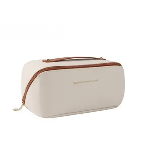 Large Capacity Waterproof Travel Makeup Bag, Handheld Cosmetic Pouch, Simple Design Multi-Functional Cosmetic Organizer, Ideal for Lipstick Perfume Skincare Storage