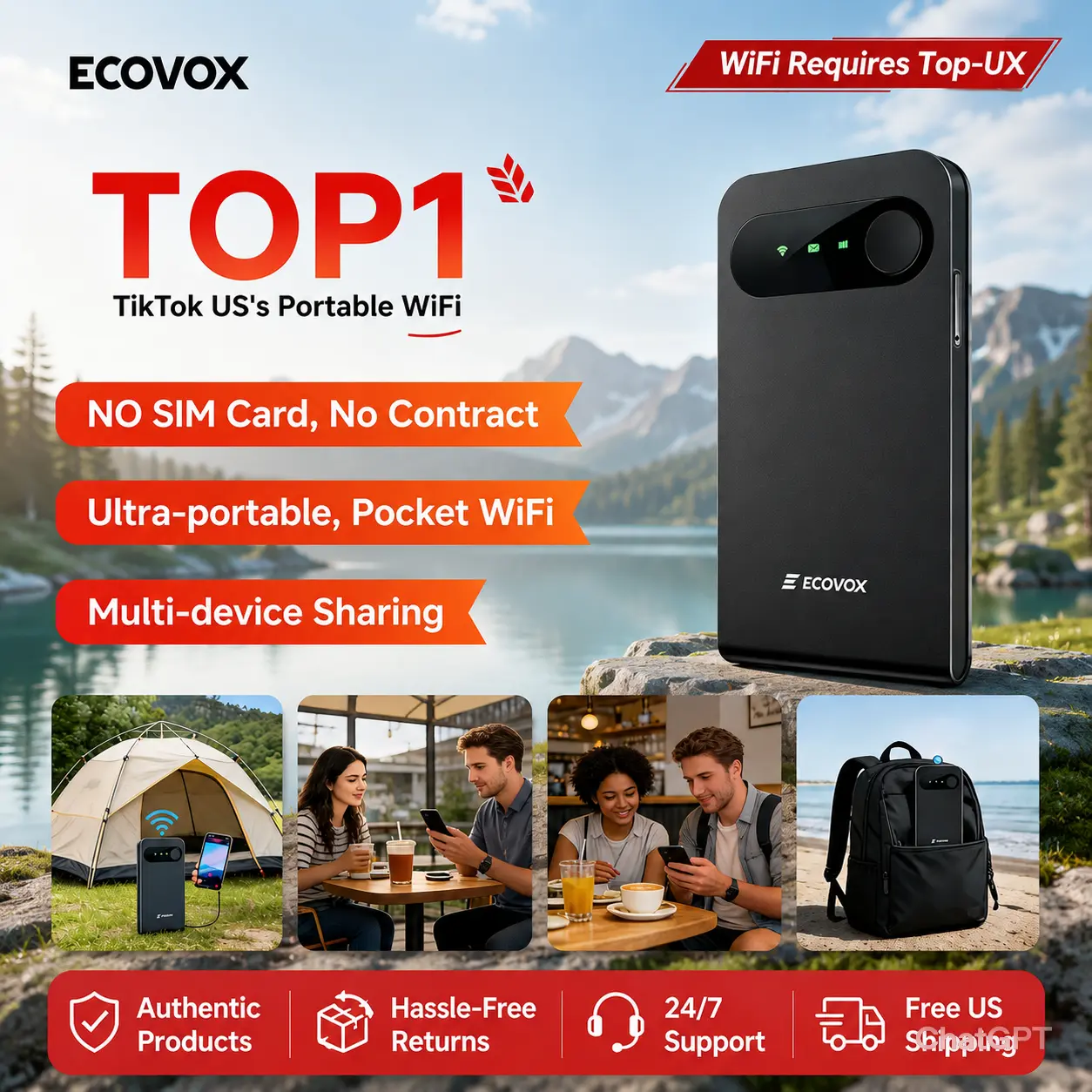 Pocket-Size 4G LTE WiFi Hotspot Router - High-Speed 802.11.a Single-Band Wireless Internet Device, E1 Model Digital Product for Home, Outdoor Travel Use, Stable Easy Connection Local Data global coverage