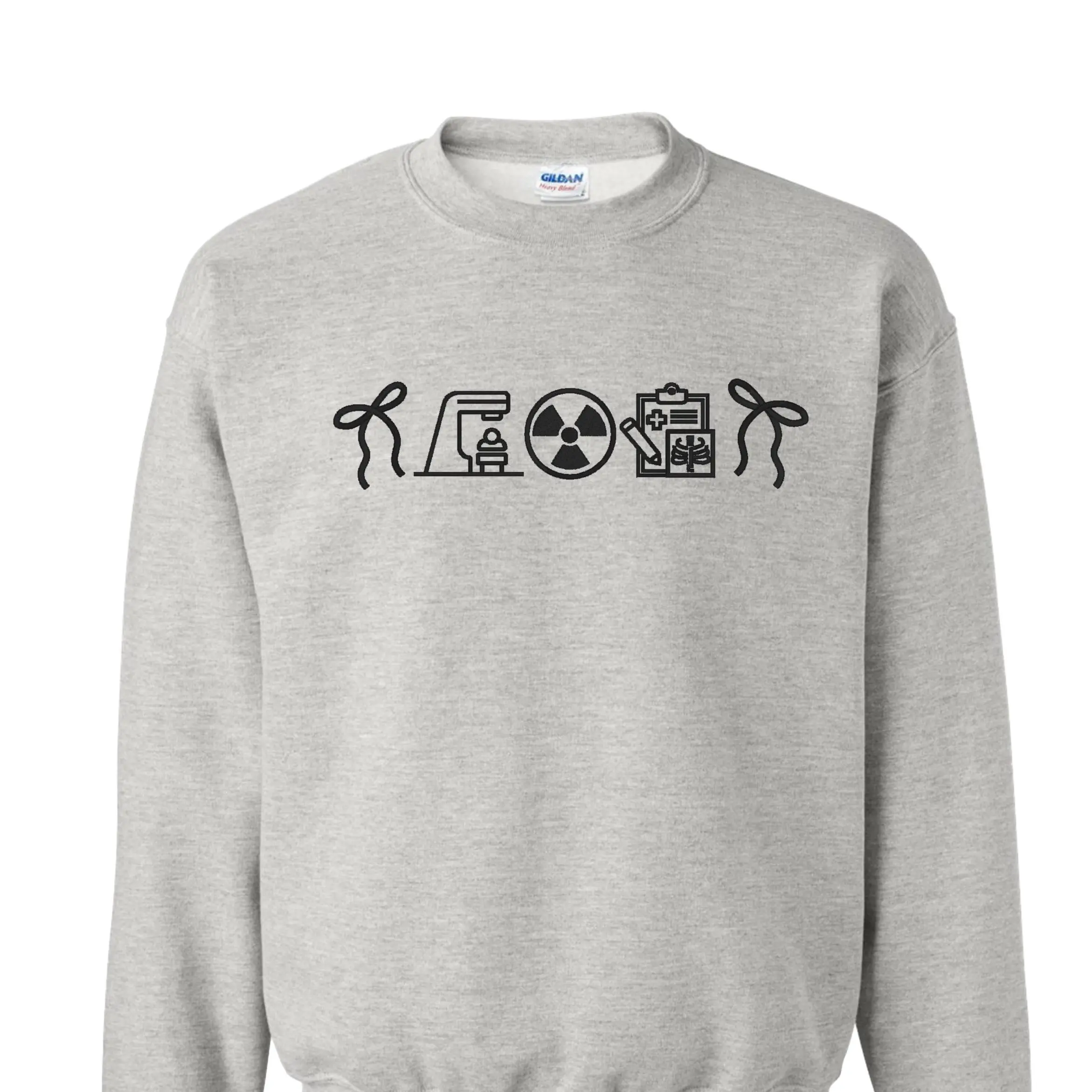 Radiation therapy radiology icon crewneck | Radiation therapy crewneck | neutral radiation therapy RTT aesthetic Comfort Pullover Casual Comfortable Sweatshirts
