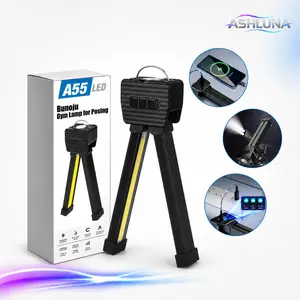 Rechargeable LED Work Lights, Led Work Flashlights, Portable Gym Lamp for Posing, 21 Modes Adjustable Flashlight with Magnetic, 180° Rotate Foldable with Hang Hook Camping Lamp for Camping, Car Repair, Emergency Worklight Flashlight