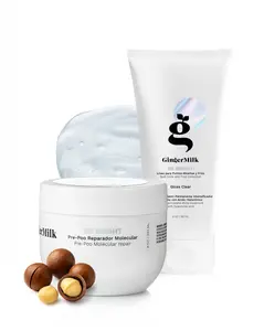 Pre-Poo and Gloss Clear / For Repairing, Adding Shine, Enhancing Color, Frizz Control, and Healthy Ends