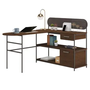 Radial L-Shaped Desk