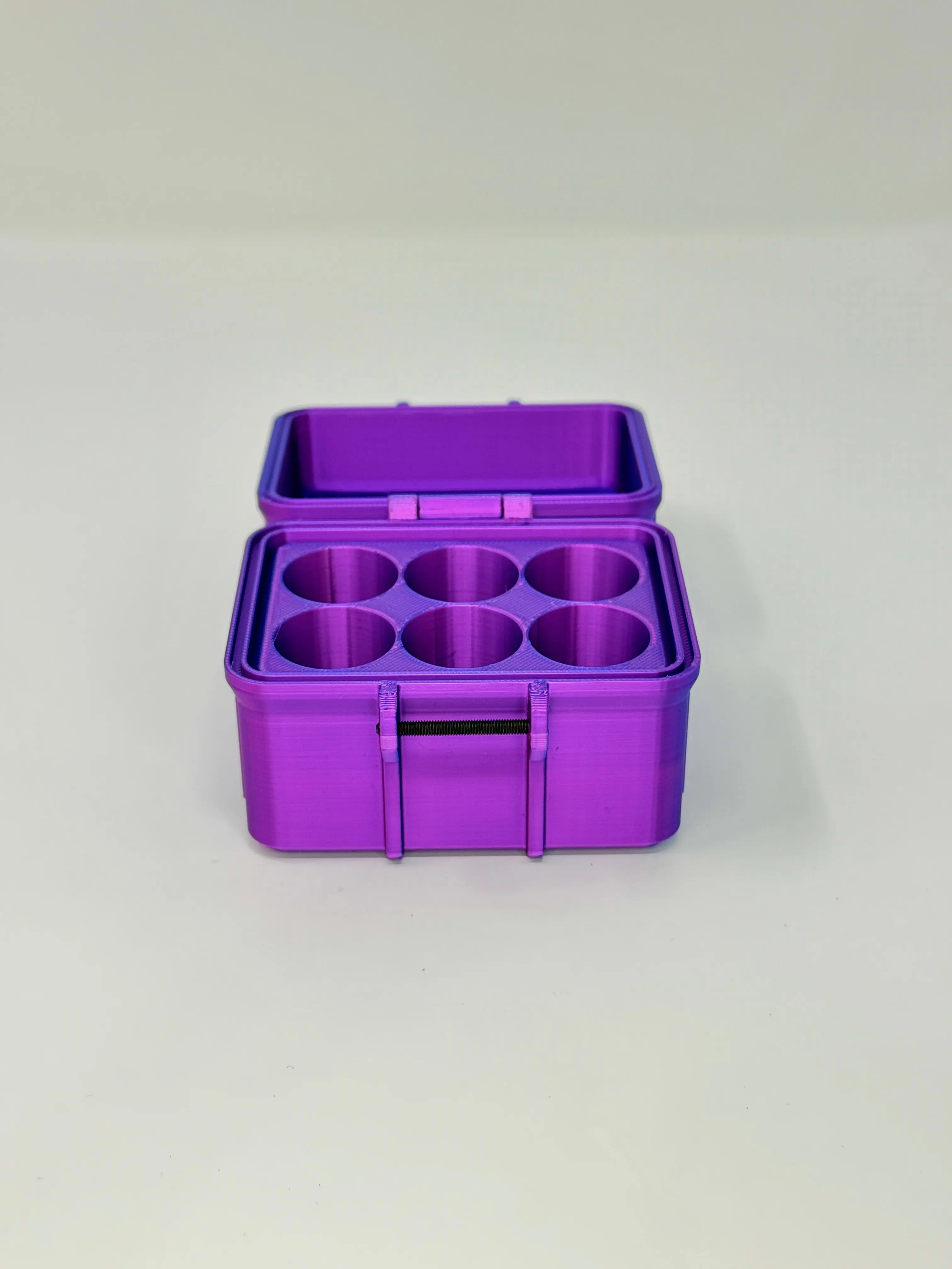 Medical 6-Vial 10mL Vial Holder Vault Case - Hard-Shell Hinged, Protective, Compact Pack, Secure Hold, Travel-Size Travel-Ready Peptide Storage