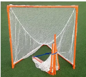 Rage Cage Club-V6 - Full Size Portable Lacrosse Goal with 5mm Net, 45 lbs - Recommended for collegiate level shooters and below