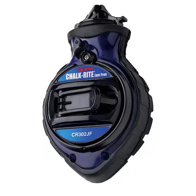 Tajima CR301/CR302 Chalk Rite Anti-Jam Tape Measure - ABS Body Portable Measuring Tool with 1.0mm Anti-Jam System, 100ft/30m Feet/Meters Scale for Heavy Work Roofing Marking Tasks