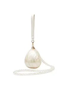 2026 Spring New Women's Shell Acrylic Clutch Bag Irregular Shape Crossbody Shoulder Bag Fashion Party Dinner Evening Handbag Trendy Minimalist Purse