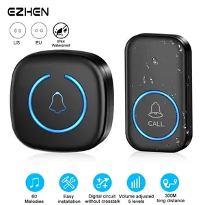 Wireless Doorbell for Home, Smart Plug-In Door Bell with 60 Melodies, 1000ft Long Range Cordless Doorbell, Easy Install Battery Free Receiver, Loud Volume for Elderly, Apartment House Office
