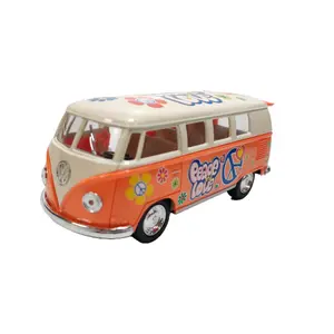 KINSMART1:32 scale 1962 VW Classical Bus with Printing  (Ivory Top) diecast