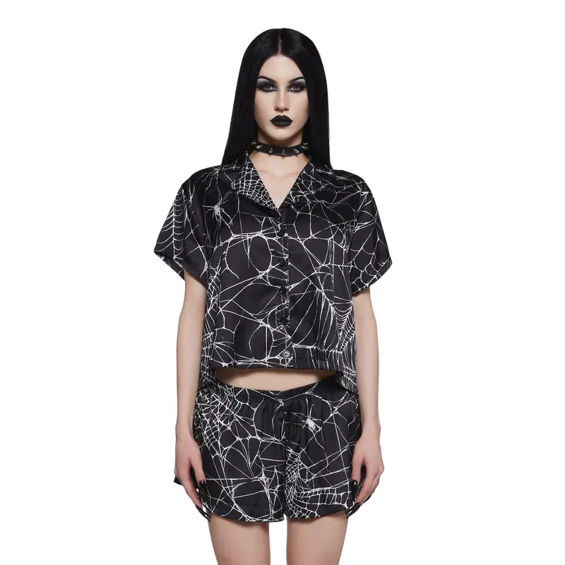 Walking Into Spiderwebs PJ Set