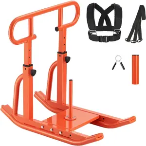VEVOR Football Sleds and Chutes, Weight Sled, Football Training Pull Push Running Sled, Fitness Workout Sled Push Gym Equipment, Adjustable Height Handle, Compatible 1/2 in Weight PlatesVEVOR Super Brand Day