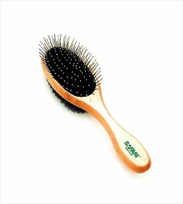 Coastal Pet Products 770068 W6151 Medium Pin-Bristle Combo Comb Brush, Dog & Cat Grooming Tool for Hair Detangling