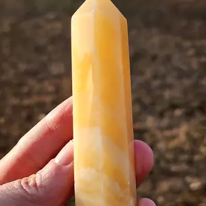 Orange Calcite Crystal Tower