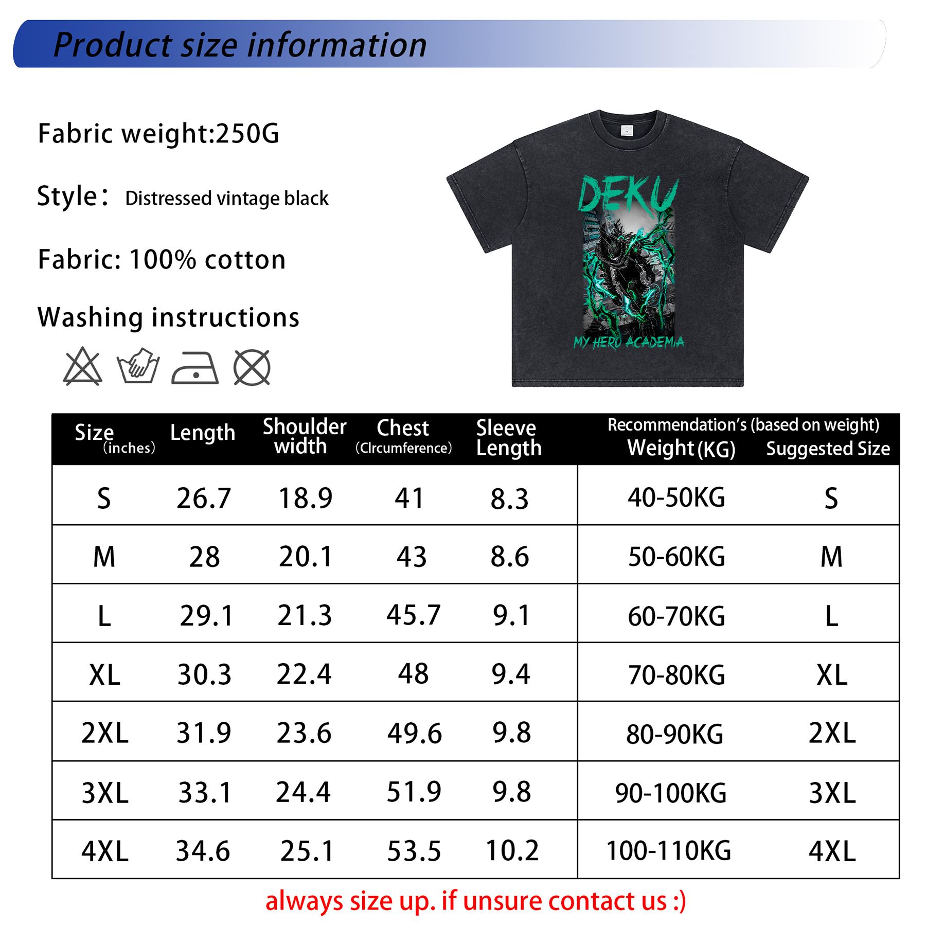 My Hero Academia T-Shirt  deku Anime Front print Graphic Tee, Vintage Washed Oversized Shirt, Acid Wash Soft Cotton Streetwear Top, Unisex Casual Clothes, Gift for Anime Fans, MHA Merch