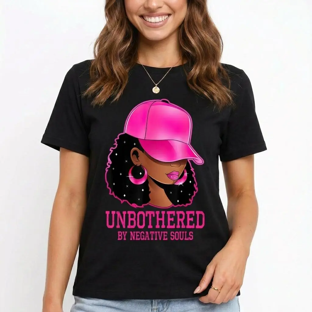 Black Girl Magic Shirt Pure Cotton Black White S-5XL Comfy Skin-friendly Ladies Streetwear