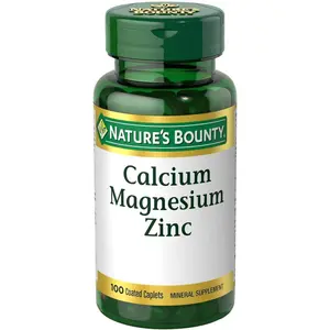 Nature's Bounty Calcium Magnesium & Zinc Caplets, Immune & Supporting Bone Health, 100 Count Healthcare Supplement