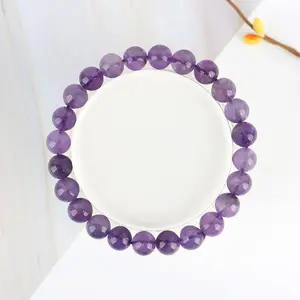 Amethyst Bracelet - 8mm Round