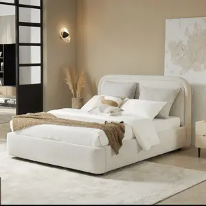 Aurora Storage Bed - King, Boucle Ivory White