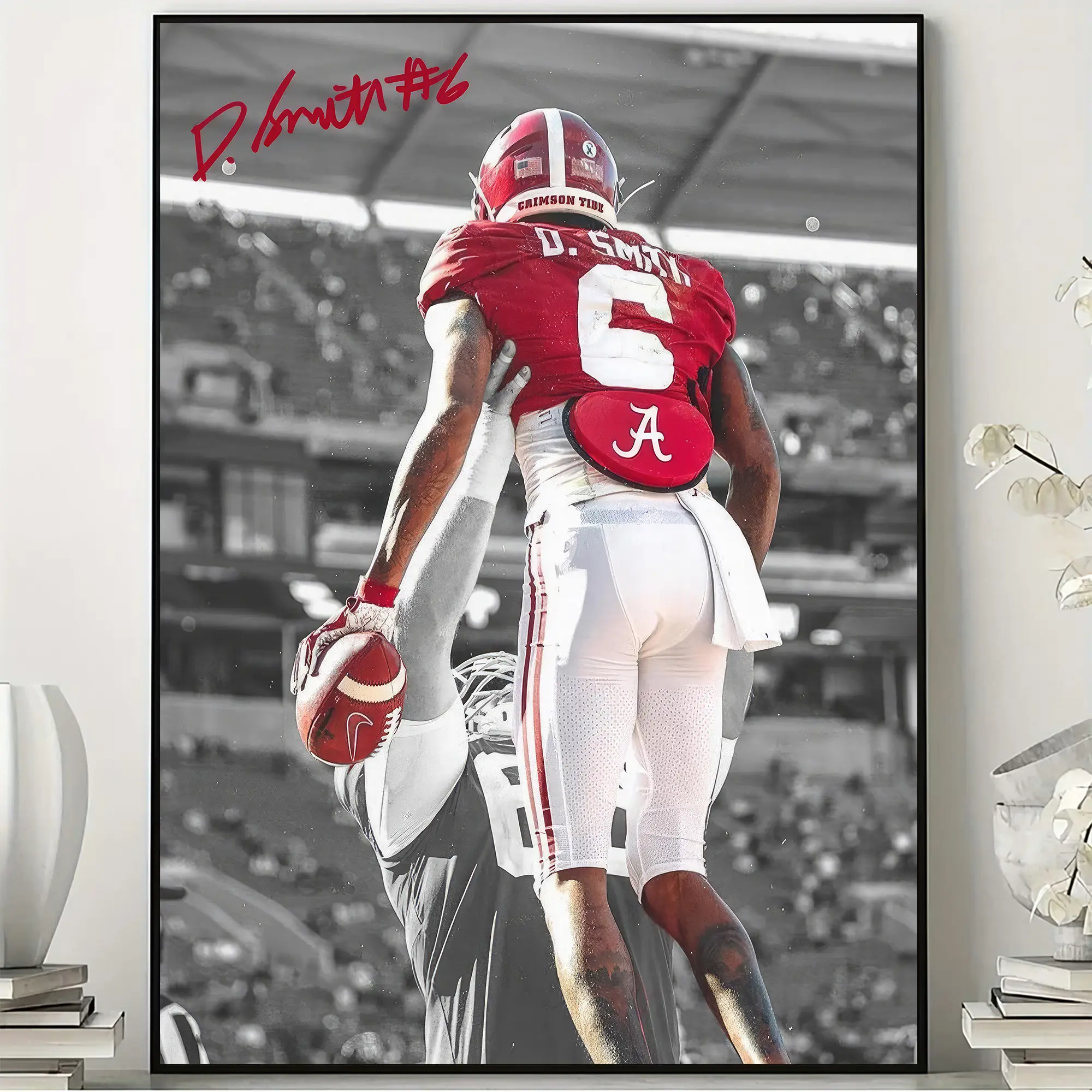 DeVonta Smith Alabama Crimson Tide Poster, 2020 Heisman Trophy Winner College Football Wall Art, Bama Fan Gift, No Frame