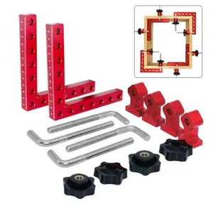 90 Degrees Positioning Squares Right Angle Clamp, Aluminum Alloy L-type Corner Clamp, Woodworking Carpenter Clamping Tool for Picture Frames, Cabinets, Boxes, Heavy Duty