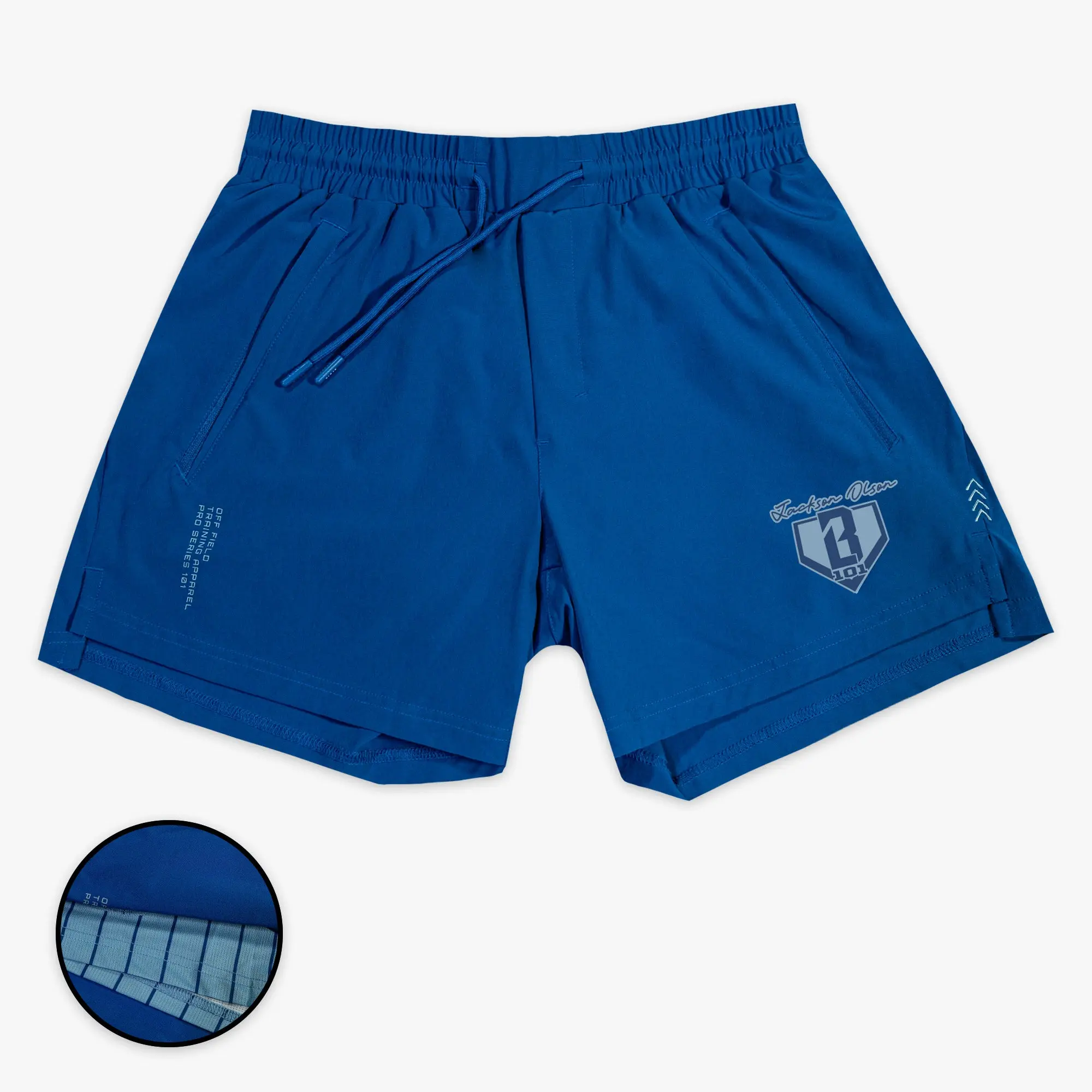 Pro Series Youth Shorts V2 With Liner - Blue Pinstripes